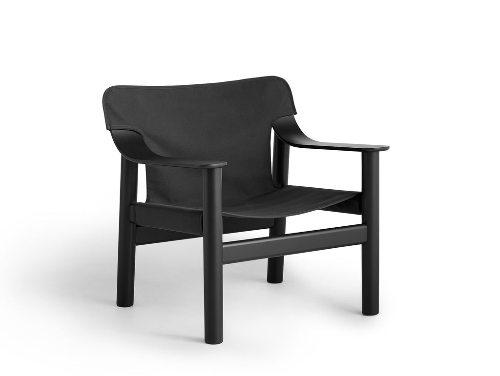 Bernard Easy Chair by HAY - Lacquered Oak (Water-Based / Black Canvas Cover