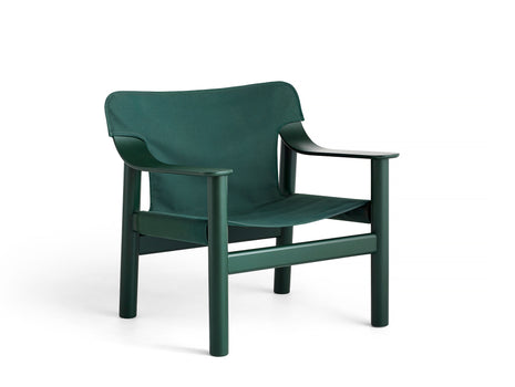 Bernard Easy Chair by HAY - Hunter Lacquered Beech (Water-Based) / Green Canvas Cover