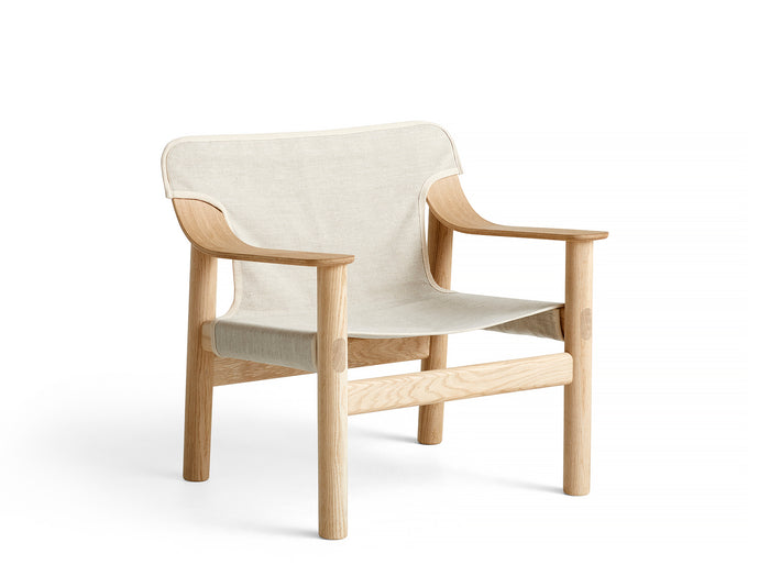 Bernard Easy Chair by HAY - Lacquered Oak (Water-Based / Raw Canvas Cover