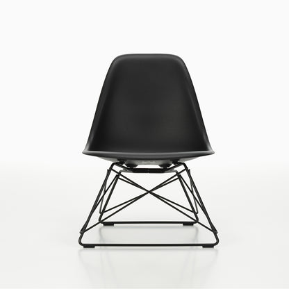 Eames LSR Plastic Side Chair by Vitra - Deep Black / Black Basic Dark Wire Base