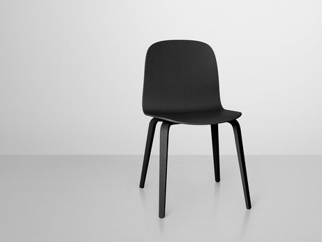 Visu Chair Wood Base by Muuto - Black Ash