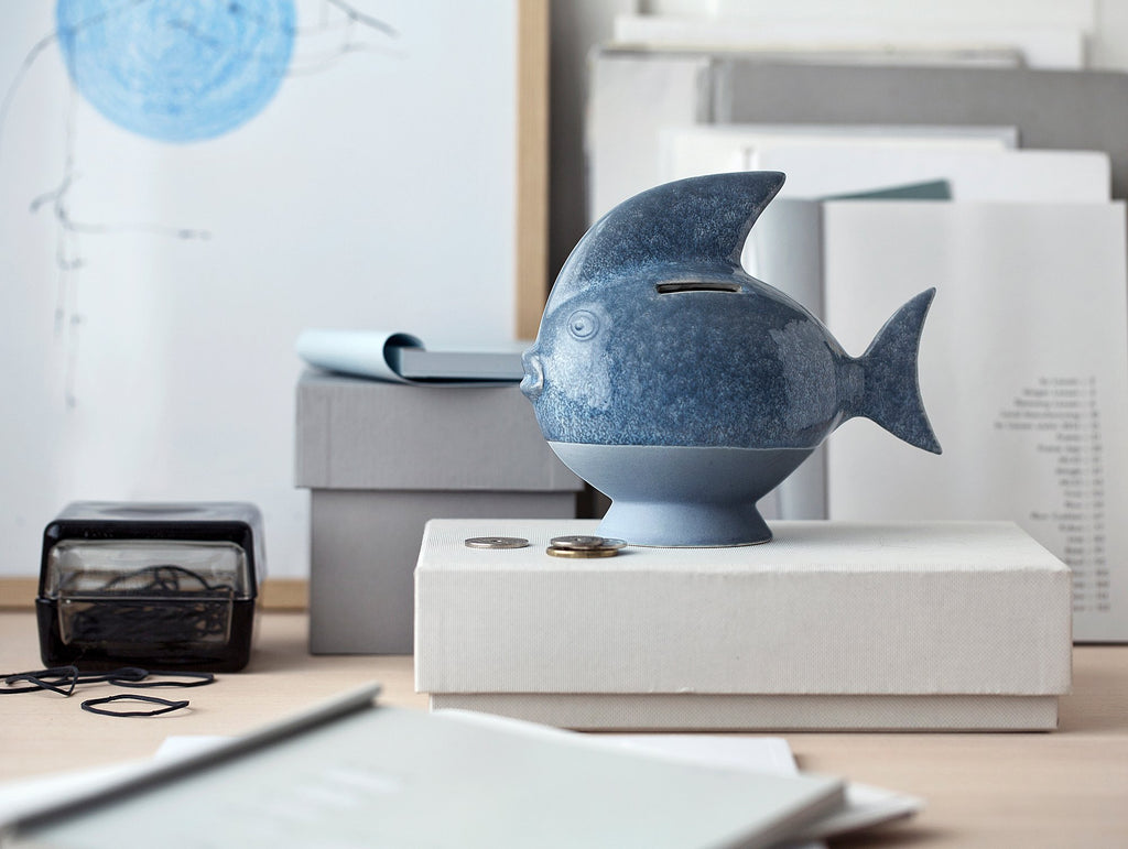 Sparedyr Fable Fish Money Bank / Discontinued by Kähler
