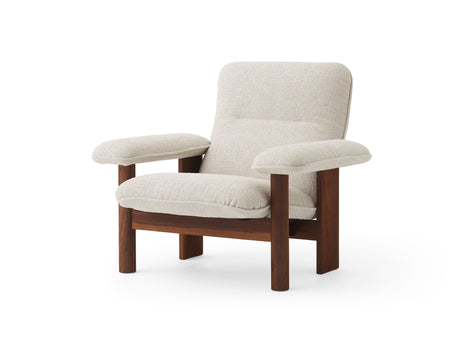 Brasilia Lounge Chair / Lacquered Walnut / Moss 011 by Menu