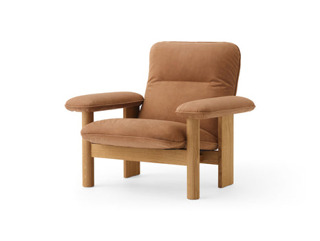 Brasilia Lounge Chair / Oiled Oak / Camel Dunes Leather by Menu