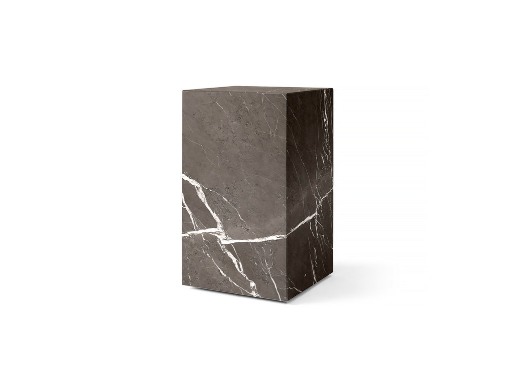 Plinth Tall - Grey Kendzo Marble - Menu