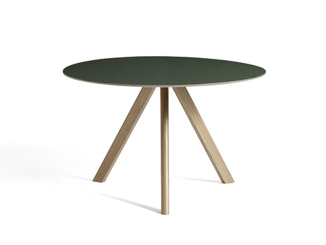 HAY CPH 20 Dining Table - Green Lino / Soaped Oak / 90 cm