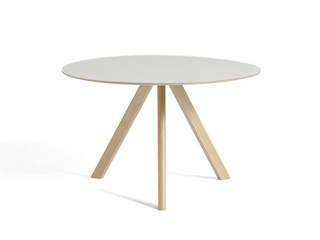 HAY CPH 20 Dining Table - Off-White Lino / Matt Lacquered Oak / 90 cm