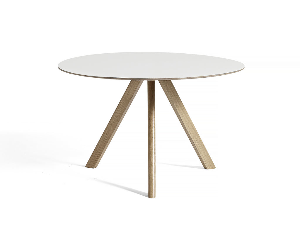 HAY CPH 20 Dining Table - White Laminate / Soaped Oak / 120 cm