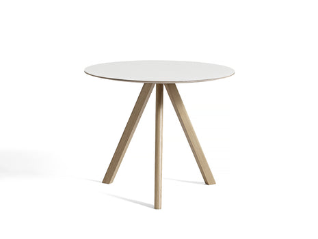 HAY CPH 20 Dining Table - White Laminate / Soaped Oak / 90 cm