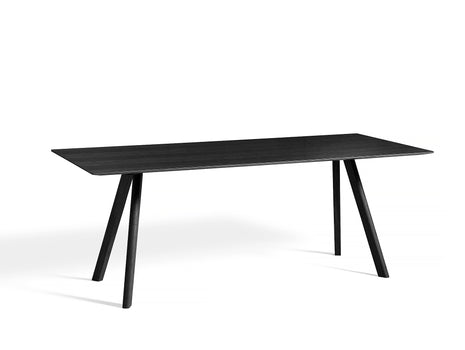 Copenhague Dining Table CPH30 by HAY / 90 x 200 cm / Black Oak veneer top (water based lacquer) / Black Oak base (water based lacquer).