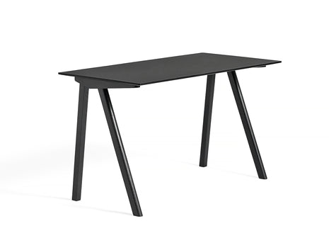 Copenhague Desk CPH90 by HAY - Black Linoleum Top / Black Stained Oak Base