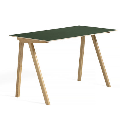 Copenhague Desk CPH90 by HAY - Green Linoleum / Clear Lacquered Oak