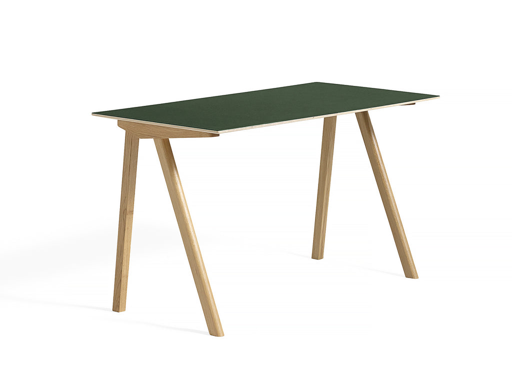 Copenhague Desk CPH90 by HAY - Green Linoleum / Clear Lacquered Oak