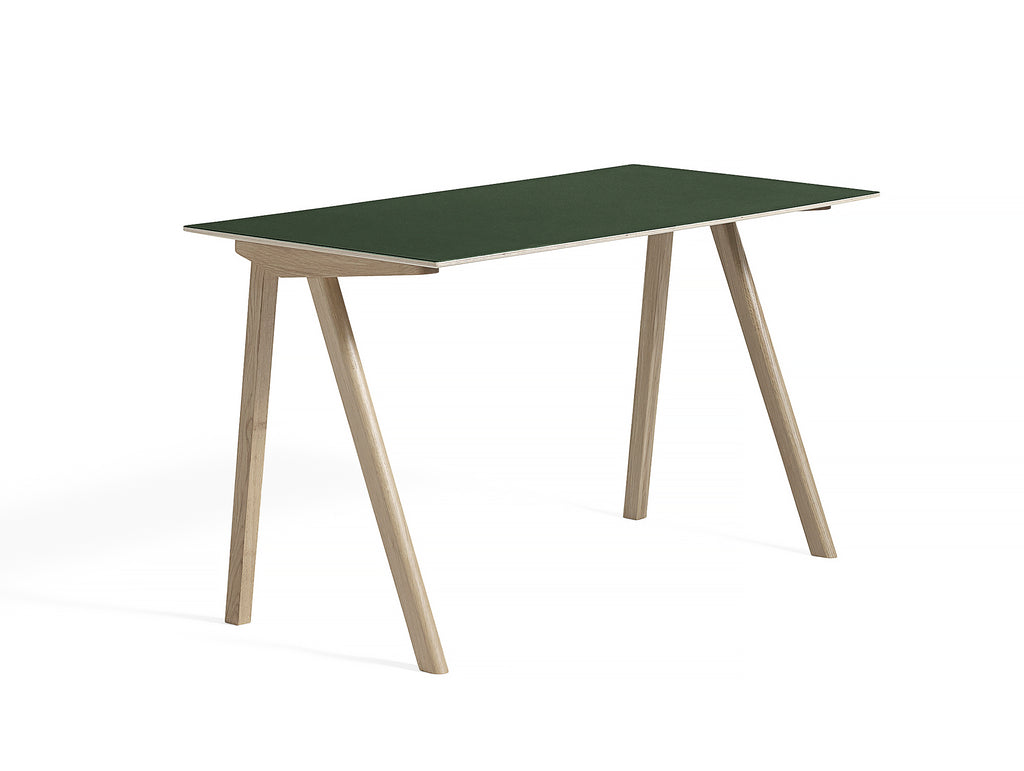 Copenhague Desk CPH90 by HAY - Green Linoleum / Soaped Oak
