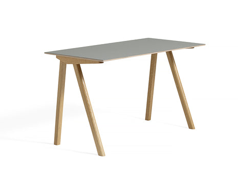 Copenhague Desk CPH90 by HAY - Grey Linoleum / Clear Lacquered Oak