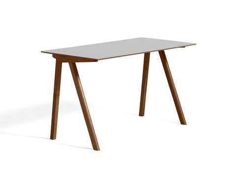 Copenhague Desk CPH90 by HAY - Pebble Grey Linoleum / Water Based Lacquered Walnut
