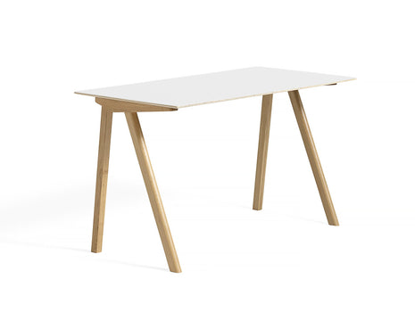 Copenhague Desk CPH90 by HAY - White Laminate / Clear Lacquered Oak