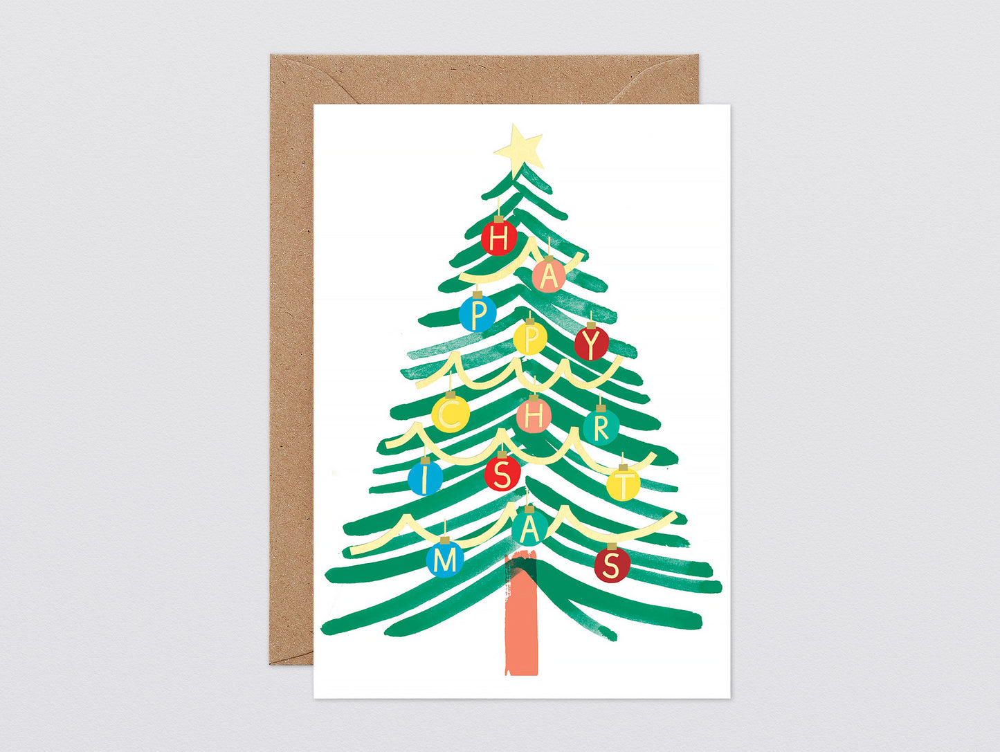 'Happy Christmas Tree' Greetings Card
