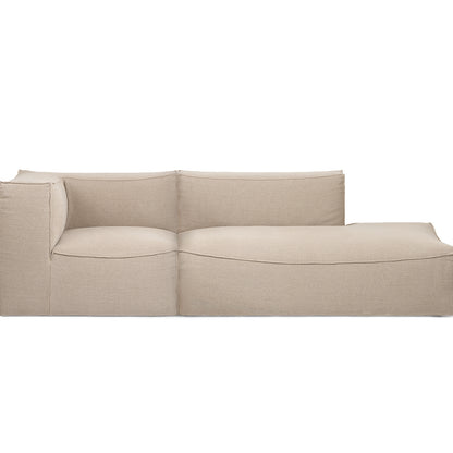 Catena 2-Seater Modular Sofa with Chaise Lounge (Left Armrest) in Rich Linen by Ferm Living