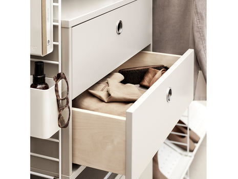 String Chest with 2 Drawers - Beige / 78 x 30
