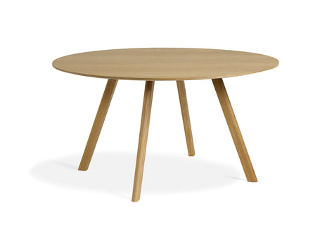 Clear Lacquered Oak Copenhague Round Dining Table CPH25 by HAY