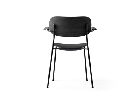 Co Dining Chair by Menu - With Armrest / Black Powder Coated Steel / Black Oak