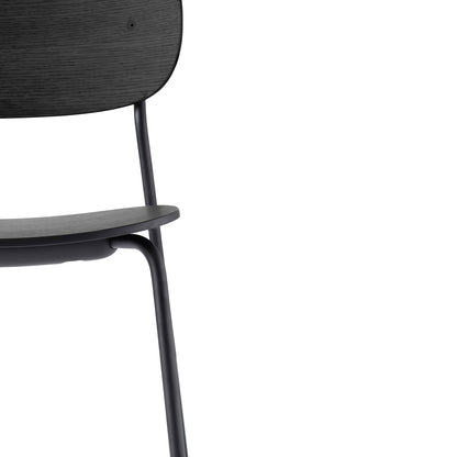 Co Dining Chair by Menu - Without Armrest / Black Powder Coated Steel / Black Oak