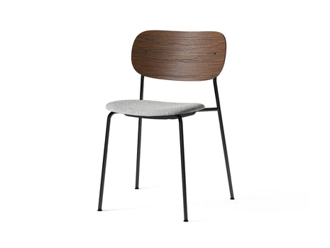 Co Dining Chair Upholstered by Menu - Without Armrest / Black Powder Coated Steel / Dark Oak / Hallingdal 65 130