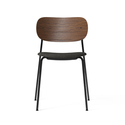Co Dining Chair Upholstered by Menu - Without Armrest / Black Powder Coated Steel / Dark Oak / Remix 3 152