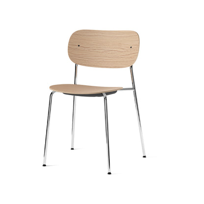 Co Dining Chair by Menu - Without Armrest / Chromed Steel / Natural Oak
