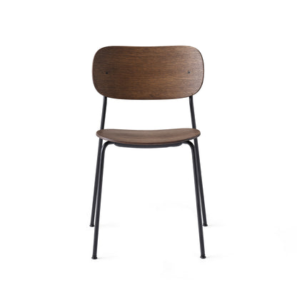 Co Dining Chair by Menu - Without Armrest / Black Powder Coated Steel / Dark Oak