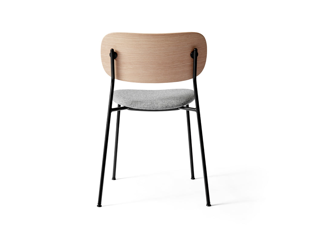Co Dining Chair Upholstered by Menu - Without Armrest / Black Powder Coated Steel / Natural Oak / Hallingdal 65 130