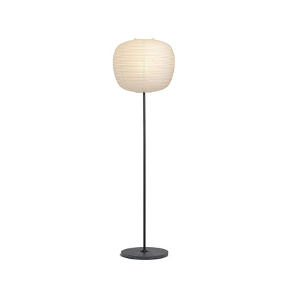 Common Floor Lamp by HAY - Peach / Soft Black Stem / Black Terrazzo Base
