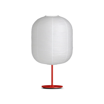 Common Table Lamp by HAY - Oblong Shade / Signal Red Stem / Signal Red Steel Base