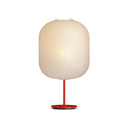 Common Table Lamp by HAY - Oblong Shade / Signal Red Stem / Signal Red Steel Base