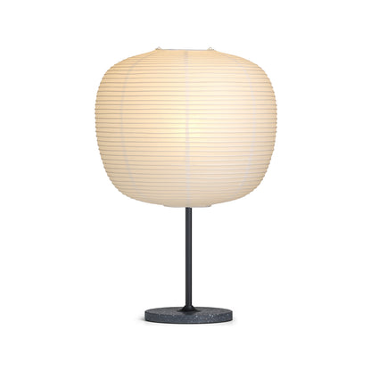 Common Table Lamp by HAY - Peach Shade / Soft Black Stem / Black Terrazzo Base
