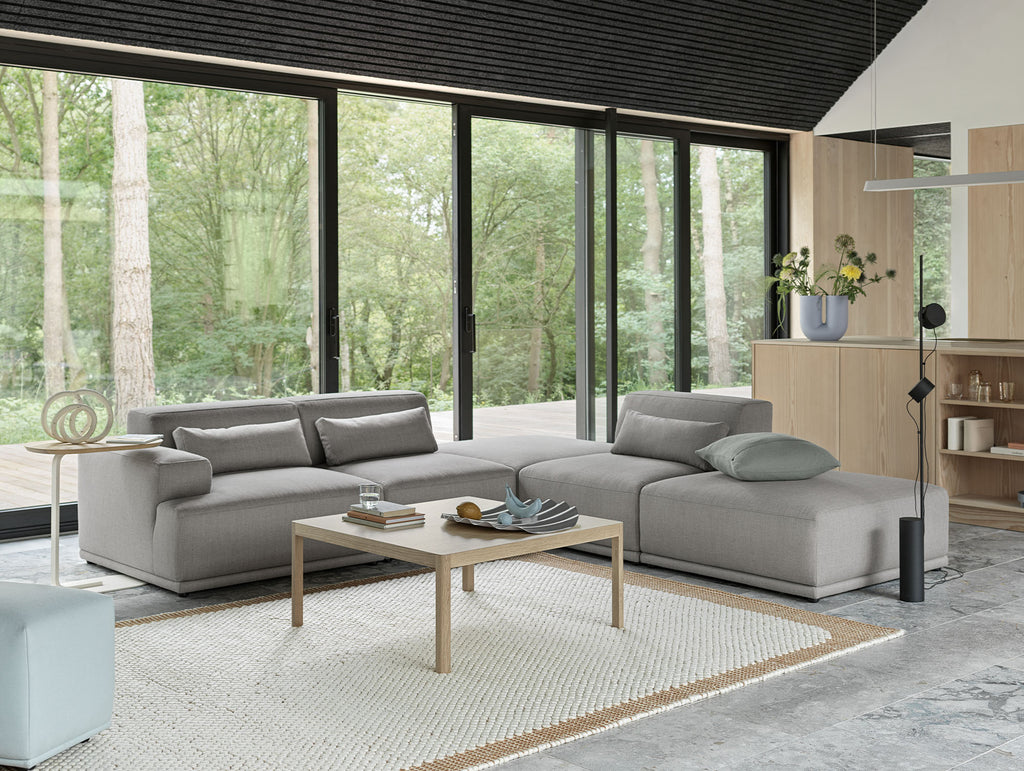 Connect Soft Corner Modular Sofa by Muuto - Configuration 3 / Re-wool 128