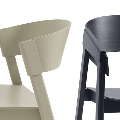Cover Side Chair by Muuto - Dark beige / Midnight Blue