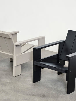 Crate Lounge Chair by HAY - London Fog and Black