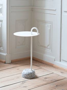 Cream White Bowler Table by HAY