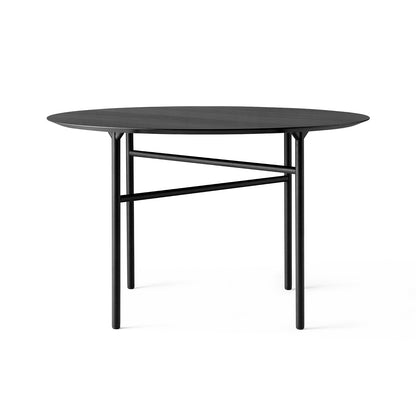 Snaregade Dining Table - Circle by Menu / D120 cm / Black Oak Veneer Tabletop / Black Steel Base