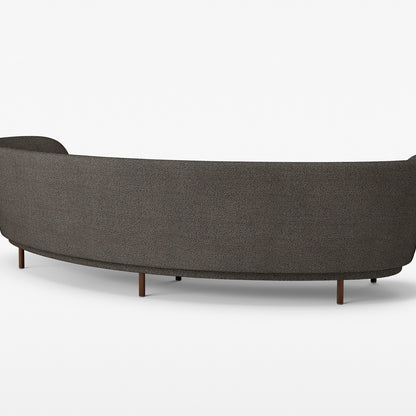 Dandy 4-Seater Sofa by Massproductions - Walnut Stained Beech / Safire 001