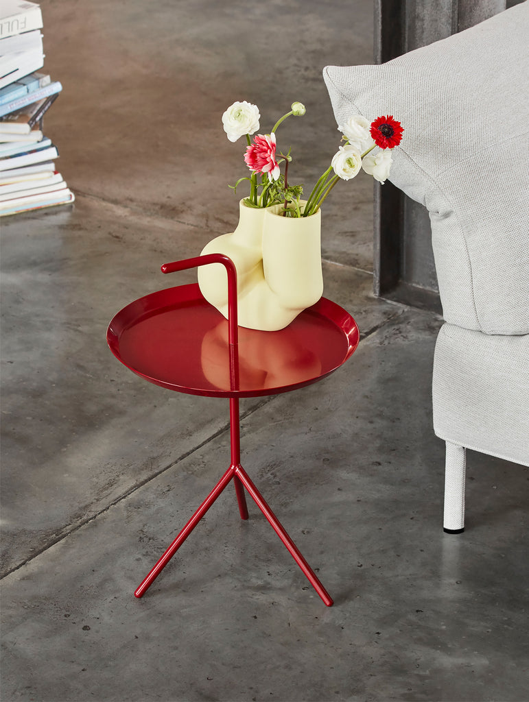 High-Gloss Cherry Red DLM Side Table by HAY