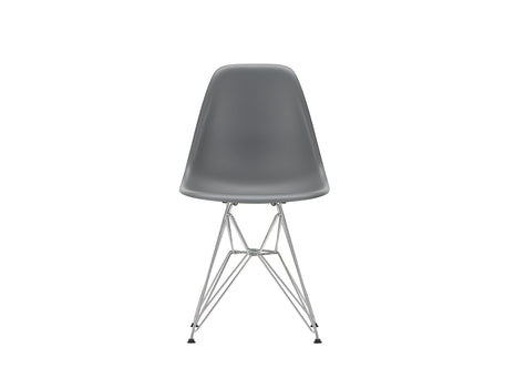 Eames DSR Plastic Side Chair (New Height) in Granite Grey with Chrome Base by Vitra