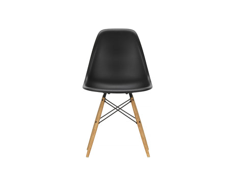 Vitra Eames DSW Plastic Side Chair - Deep Black / Golden Ash