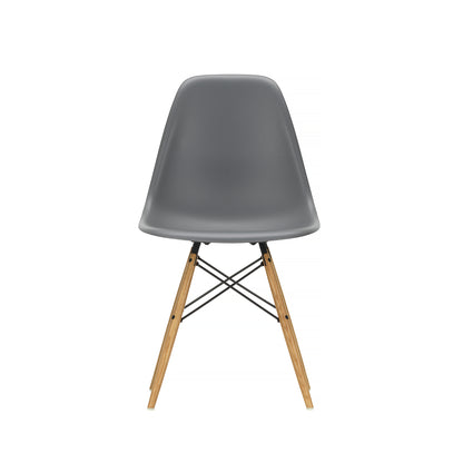 Vitra Eames DSW Plastic Side Chair - Granite Grey / Golden Ash