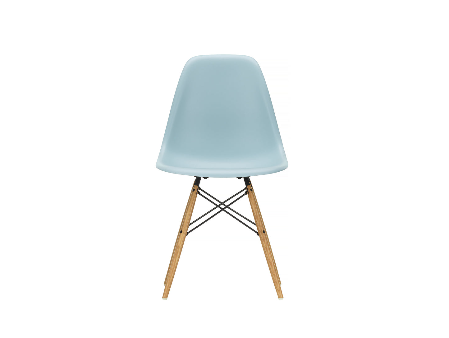 Vitra Eames DSW Plastic Side Chair - Ice Grey / Golden Ash