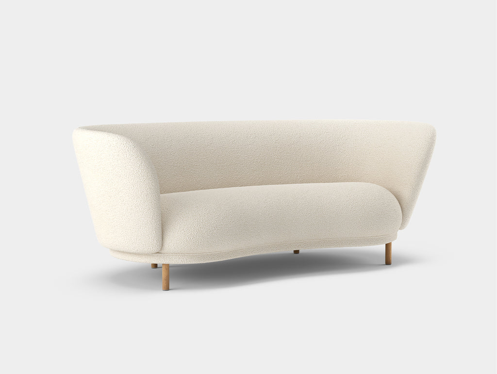 Dandy 2-Seater Sofa by Massproductions - Eggshell 1501 / Natural Oak Legs