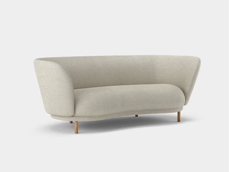 Dandy 2-Seater Sofa by Massproductions - Safire 007 / Natural Oak Legs