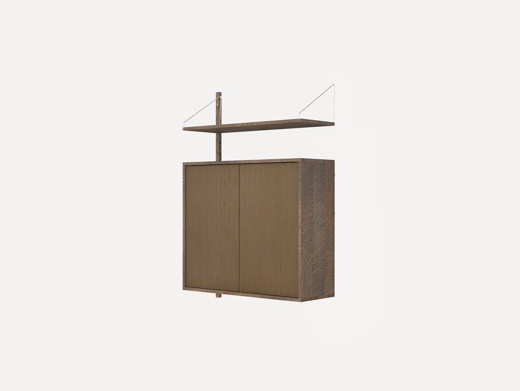 Shelf Library H1148 Cabinet Section Medium Add-on in Dark Oiled Oak by Frama